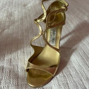 Jimmy Choo gold heel size 8.5